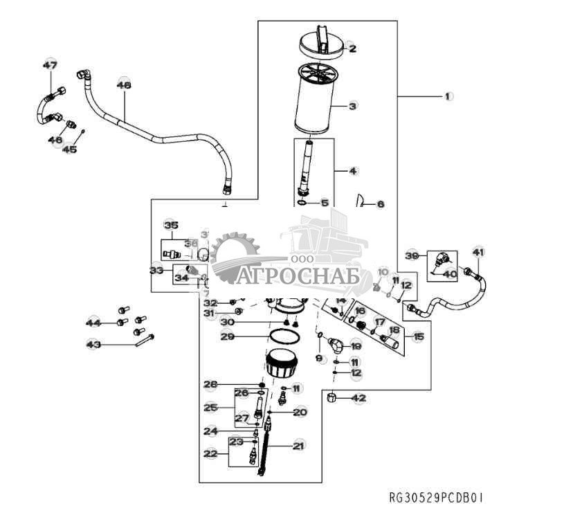 3501 Fuel Filter and Lines 